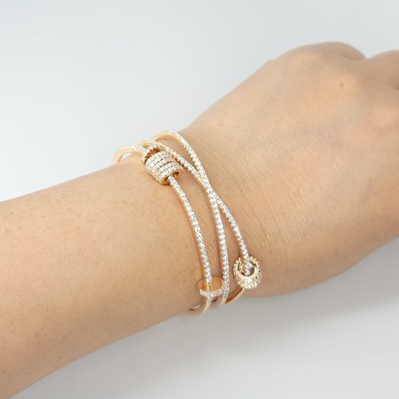 NEW Pave CZ Open Cuff Bangle Bracelet - Picture 12 of 12